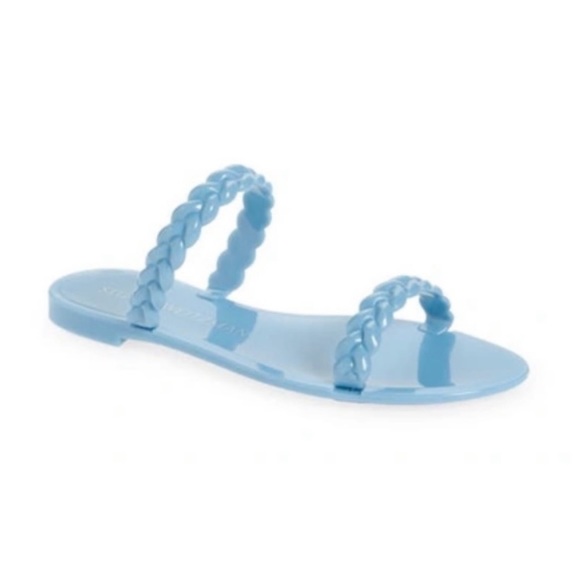 Stuart Weitzman Braida Sawyer Jelly Sandals Sz 8 TURQUESA - Picture 1 of 6